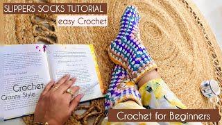 Cozy Crochet Boots Style Slipper Socks || Easy Granny pattern Step by Step Tutorial