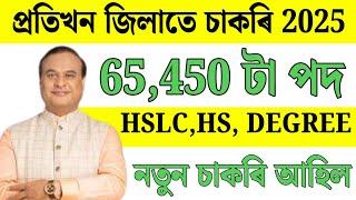 প্ৰতি খন জিলাত চাকৰি - Jobs in Assam | Assam jobs 2025 | Assam jobs vacancy 2025 |