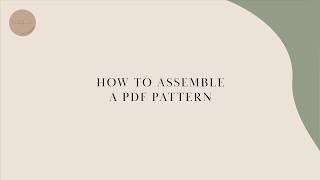 How to asseble a PDF pattern - tintofmintPATTERNS