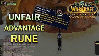 How to Get Unfair Advantage - Super Good Solo Content Rogue Rune - Sod Phase 3 WoW Classic