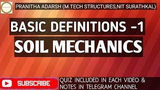 Basic Definitions in Soil Mechanics | Part 1