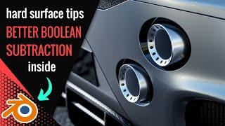 Hard Surface Modeling Tips - Better Boolean Subtractions in Blender