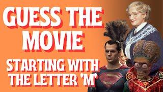 Can you Name all these Movies Starting with the Letter 'M' | Picture Quiz | 75 Films to Guess