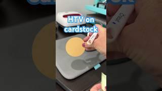 How to put HTV on cardstock #cricut #htv #cardstock #hack #cricuthack