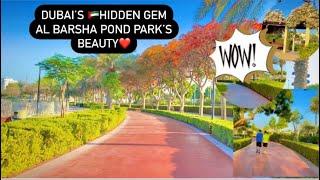 4k Exploring Al Barsha Pond Park in Dubai|A Tranquil Oasis in thecity|Most Visited TouristSpot