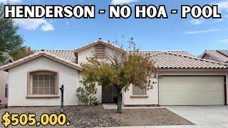 House for Sale Las Vegas Pool Backyard No HOA, Homes for Sale Henderson Nevada