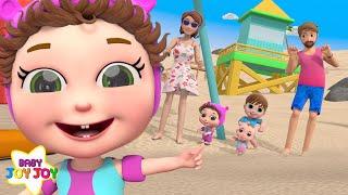 The Beach Finger Family Song | Joy Joy Family at the Beach | Baby Joy Joy