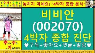 비비안(002070)4차원종목진단및향후주가전망 추수기(추수)전문가