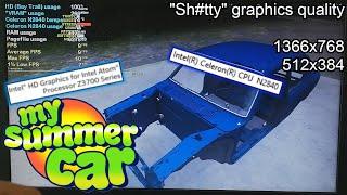 My Summer Car on LOW-END LAPTOP || Intel Celeron N2840, Intel HD Graphics (Bay Trail), 4 GB RAM