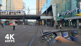 Morning ride to the coast |  HTM Line 9 | 4K Tram Cabview |  The Hague | Siemens Avenio