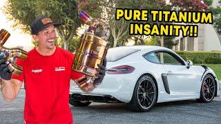 TITANIUM EXHAUST ON THE PORSCHE CAYMAN STREET CUP!