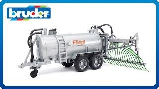 Bruder Toys Fliegl Barrel Trailer w. Spread Tubes #02020