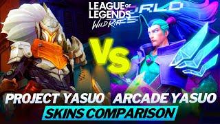 Project Yasuo VS Arcade Yasuo ( Skins Comparison ) - Wild Rift