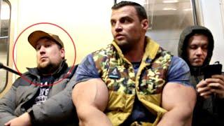 ХАМСТВО В МЕТРО! Не будь Быдлом, Амбал офигел \ Bodybuilder Metro