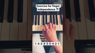 Beginner piano exercise for finger independence 