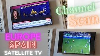 Satellite TV in Europe | Spain Madrid hotel | Channel Scan | 欧洲卫星电视 | 西班牙马德里酒店 | 频道浏览