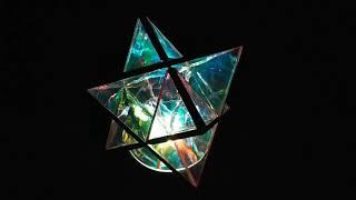 Merkaba. Geometría Sagrada. Estrella tetraedrica. Sacred Geometry. Star Tetrahedron. Stained glass.