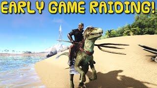 ARK:Survival Evolved XBOX ONE PRIMITIVE PLUS - EARLY GAME RAIDING! [ 1 ]