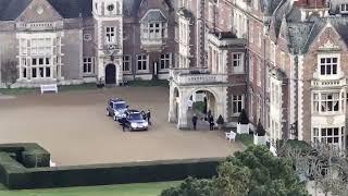 Watch President Volodymyr Zelensky arriving  at Sandringham House in Norfolk.