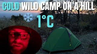 COLD WILD CAMP ON A HILL | AM I ALONE?? | Wild Country Helm Compact 1