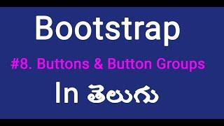 Bootstrap buttons and button groups