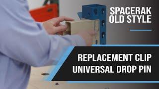 Spacerak Old Style Clip Installation - Universal Pallet Rack Drop Pin - J Pins For Pallet Rack