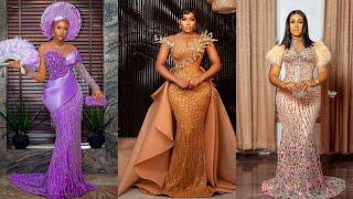 Latest Asoebi Lace Styles to try in 2023| Owambe Lace Styles