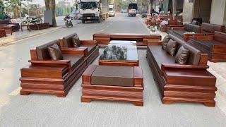 Bộ Sofa zito chân pháo gỗ hương đá hàng VIP
