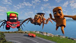 Epic Escape From Lightning Mcqueen vs Crocodilo Eater, Choco Madungdung Eater, Mcqueen Eater Octopus