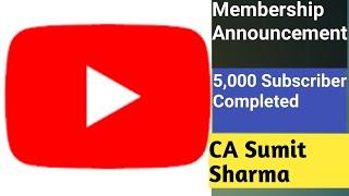 Announcing Membership | Thank You | Congratulation | CA Sumit Sharma