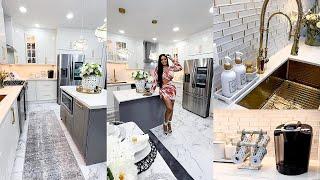 EPIC KITCHEN MAKEOVER FROM START TO FINISH : STYLE & DECORATE MY NEW KITCHEN WITH ME | OMABELLETV