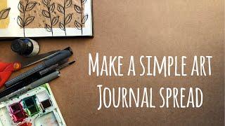 Journal with me: Make a simple art journal spread