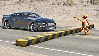 Cars vs Consecutive Ledges - BeamNG Drive