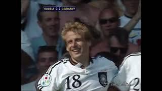 Klinsmann Scores against Russia in the Euro 96