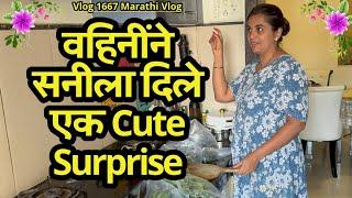 वहिनींने सनीला दिले एक Cute Surprise| Navangel | Vlog 1667 | Marathi Vlog