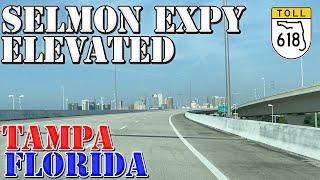 Selmon Expressway ELEVATED LEVELS - Tampa - Florida - 4K Highway Drive