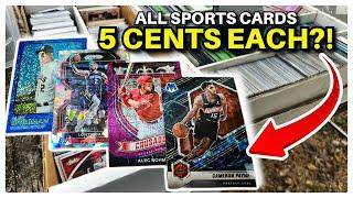 Finding INCREDIBLE Sports Card Deals At A FLEA MARKET!