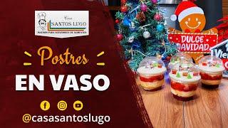 POSTRES EN VASO NAVIDEÑOS ⭐RECETA FÁCIL⭐