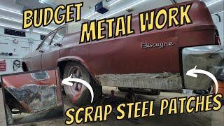 Zero Dollar Rust Repair! - Body Panels Made From SCRAP METAL - Budget Biscayne