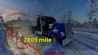 4K UltraHd | Longest Delivery (British Columbia to Texas)| American Truck Simulator | Logitech G29