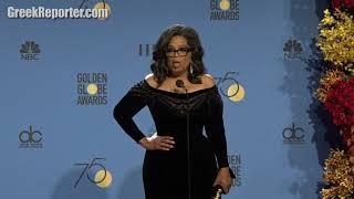 Oprah Backstage at the 2018 Golden Globes - Full Speech