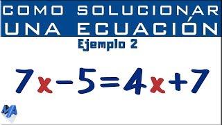 How to solve a whole first degree equation | Example 2