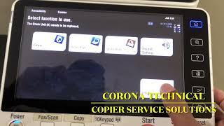 how to change language in Konica Minolta copier