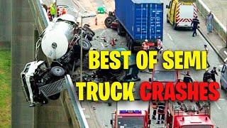 BEST OF SEMI TRUCK CRASHES COMPILATION 2024 | Road Rage, Brake checks