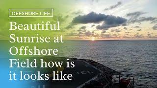 HOW BEAUTIFUL IS THE SUNRISE AT THE OFFSHORE FIELD VIDEO