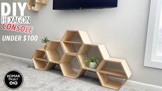 HEXAGON Entertainment Unit for Under $100// FREE Plans!!!