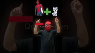 Spider-man + giant Wolf = Marvel Animation #shorts#spiderman