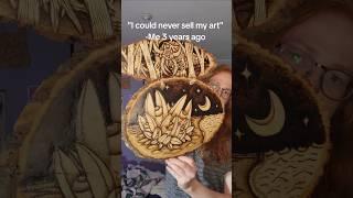 Take that Risk #Pyrography #woodburning #goth #gothic #spooky #scary #creature #monster #eyes