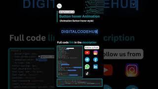 Button hover animation #html #css