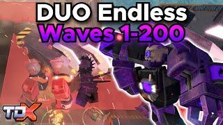 TDX Duo Endless Mode Waves 1-200 Victory [FULL GAME] - Tower Defense X Roblox